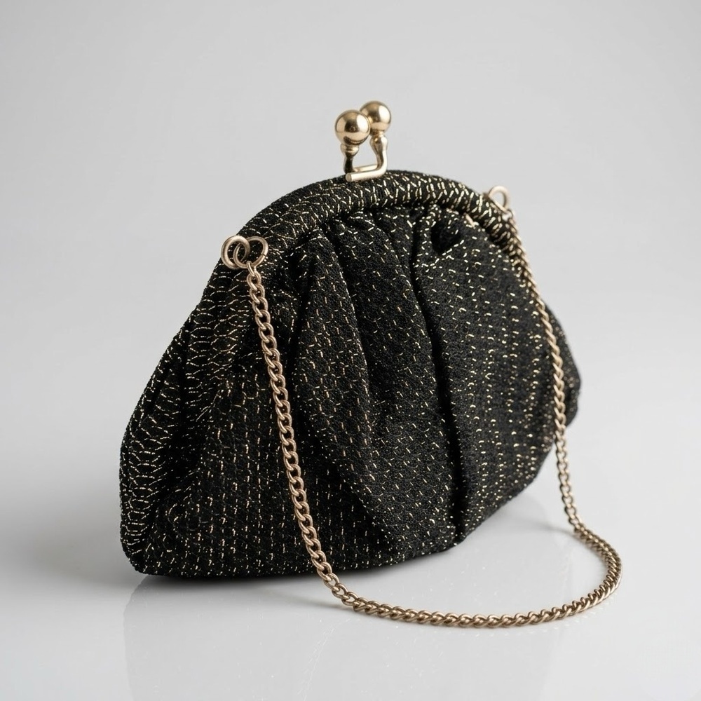 Vintage Metallic Mesh Evening Bag